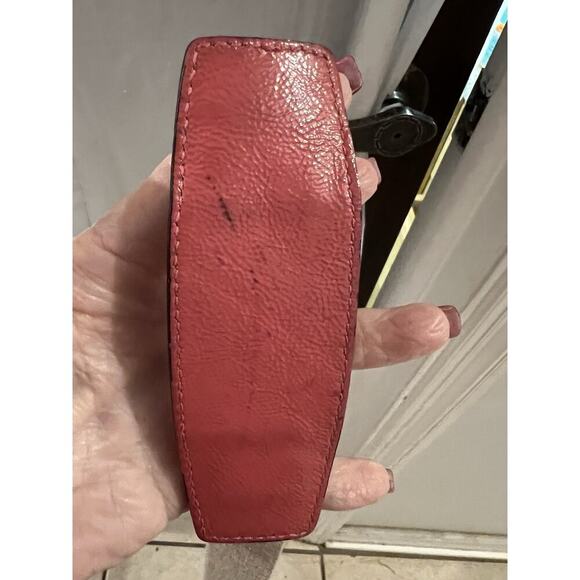 Coach Pink Tan Crossbody Bag Some Stains As Is 7.5 X9 - Picture 11 of 16